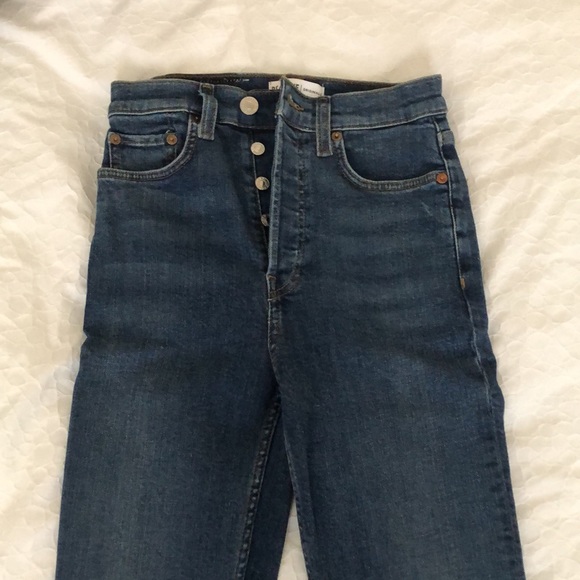 RE/DONE Ultra HighRise Ankle Crop, 26 Medium Fade - Picture 5 of 7